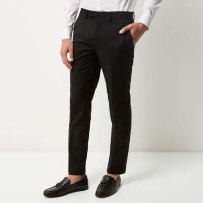 Black skinny suit trousers